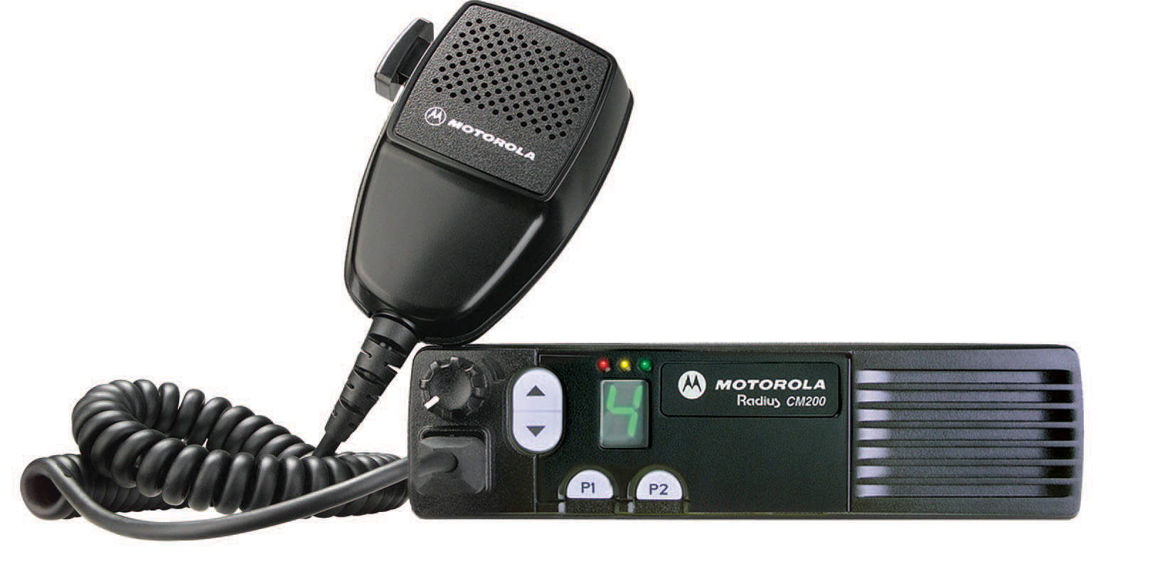 New Motorola CM200 UHF 438-470Mhz 40W 4 Channel Mobile Radio With Coax Antenna 