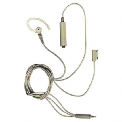 Motorola BDN6668 Beige 3-wire Surveillance Kit, PTT-Mic/Speaker Ear Bud