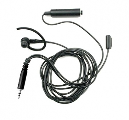 Motorola BDN6730 Black 3-wire Surveillance Kit, PTT-Mic/Speaker Ear Bud